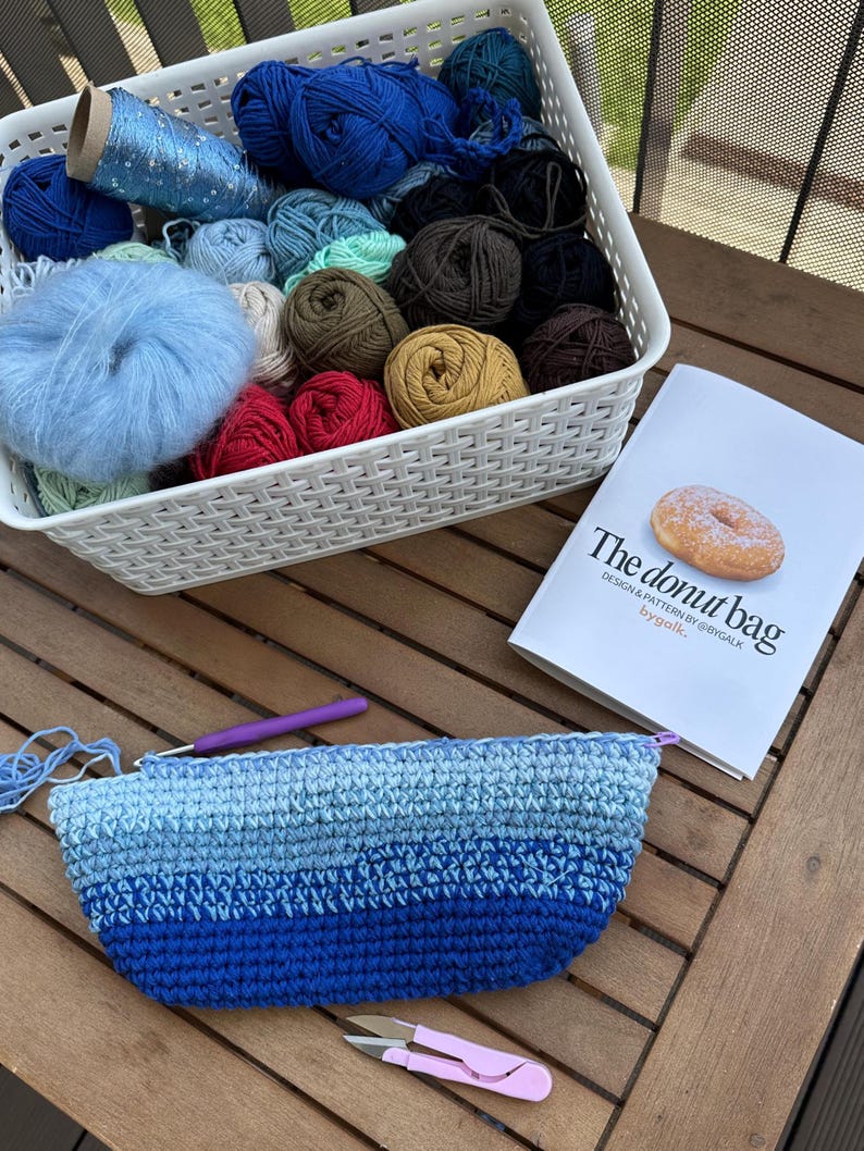 The Donut Bag Häkelanleitung + Videotutorial Link, Handtasche häkeln deutsche PDF + Schritt für Schritt Anleitung mit Bildern immagine 10