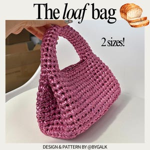 Bolso de Hombro - Patrón de crochet en 2 tamaños (hombro y mini) + enlace a videotutorial, patrón de crochet fácil para principiantes en PDF