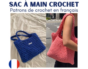 Modèles all'uncinetto: Le Sac à main Trendy Everyday - (français) patron au crochet - sac à main crochet