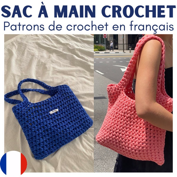 Crochet modèles: Le Sac à main Trendy Everyday - (français) patron au crochet - sac à main crochet