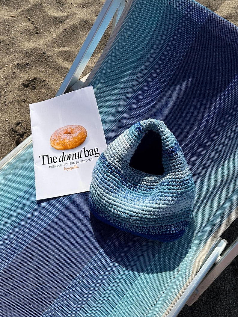 The Donut Bag Häkelanleitung + Videotutorial Link, Handtasche häkeln deutsche PDF + Schritt für Schritt Anleitung mit Bildern immagine 4