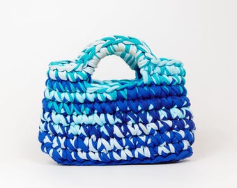 Crochet Bag Pattern + Video Tutorial, Crochet Bag Tutorial for Beginners, Easy crochet bag pattern, mini shopper bag crochet pattern