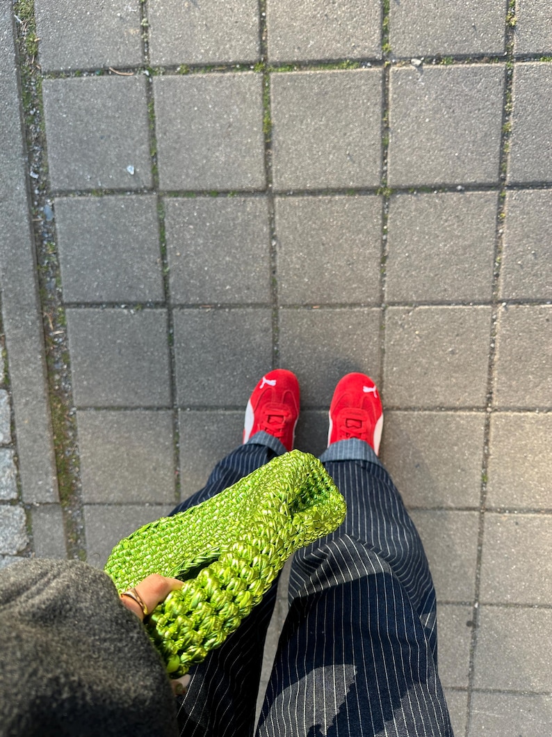 Virkmönster för axel- och mini-limpaväskan i 2 STORLEKAR + länk till videoinstruktioner, enkelt virkmönster för nybörjare i pdf-format bild 10