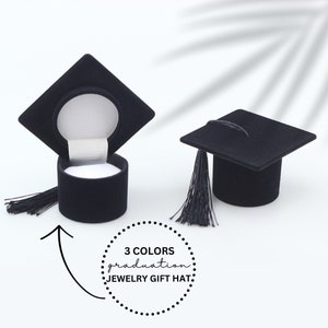 Caja de regalo de bisutería para sombrero de graduaciónSombrero académico para graduadosSombrero de graduación Regalo de licenciatura y maestríaRegalo de los padresRegalo de collageRegalo para ella