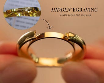 Secret Message Openable Ring For Woman Engraved Minimalistic Jewelry For Her Friendship Gift Idea For Anniversary Keepsake Birthday Ring