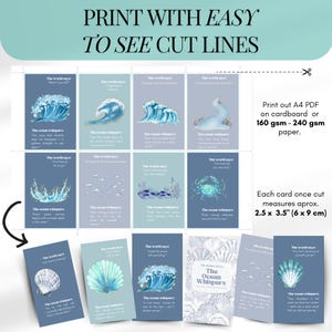 affirmation card PDF printable ocean theme, mindfulness motivational sticker set, self-care vision board digital print, daily gratitude journal affirmation deck, positive thinking meditation PDF, free calming self-love quotes, instant download mental health motivation, ocean-inspired journaling prompts, relaxation and stress relief printable deck, motivation sticker digital download