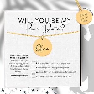 Idée cadeau d'un garçon pour votre bal de promo Demandez-lui de venir à PromDance Invitation officielle d'un garçonCollier de bal amusant Serez-vous mon rencard