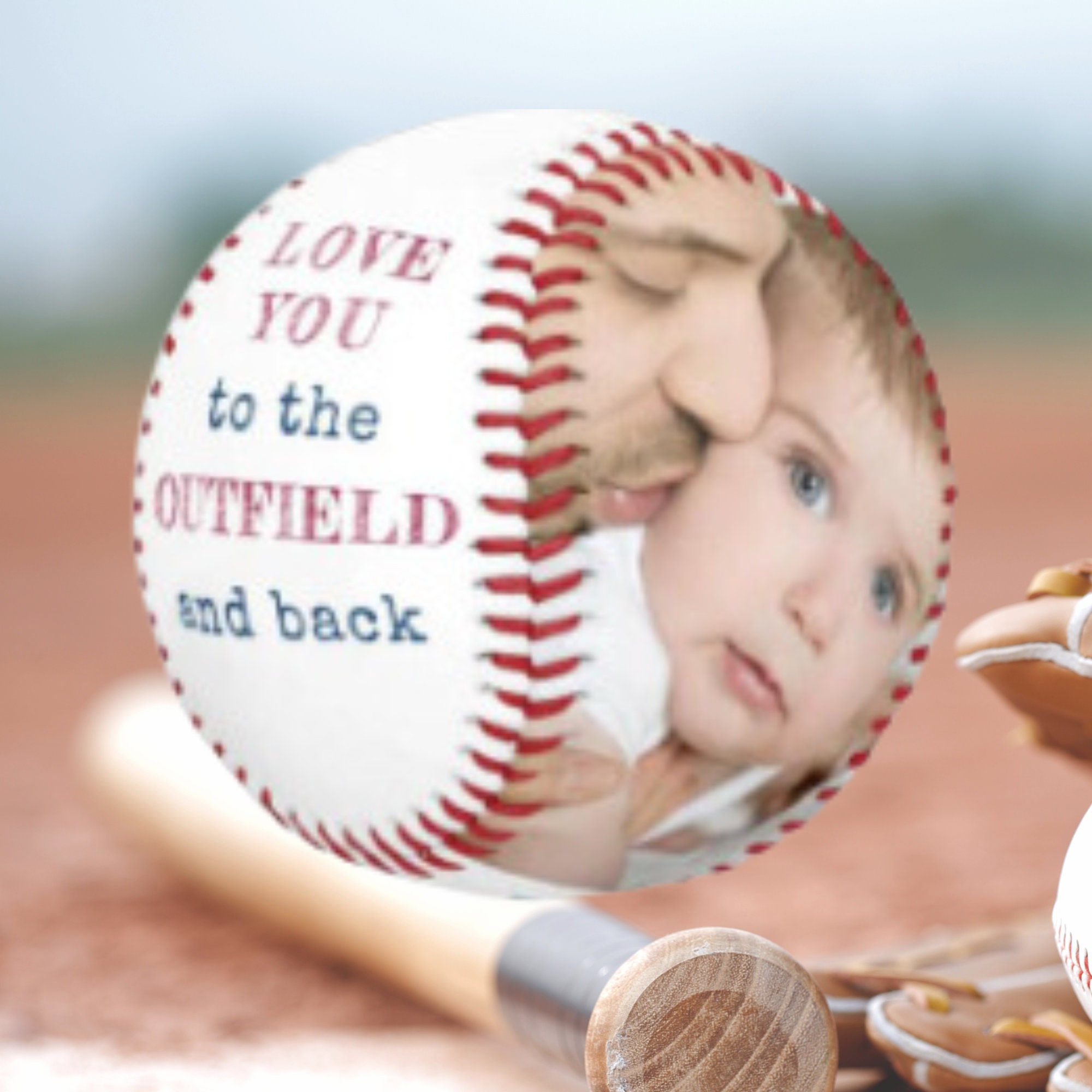 Personalized Photo Baseball Gift, Dad Baseball Lovers
