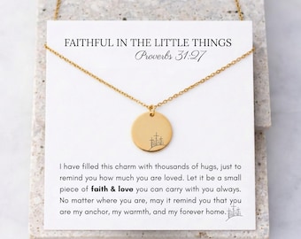 Sentimental New Mama You Can Do This Card Faith Necklace New Mama Cross Wildflower Religious Motherhood Note Birthstone Encouragement Charm