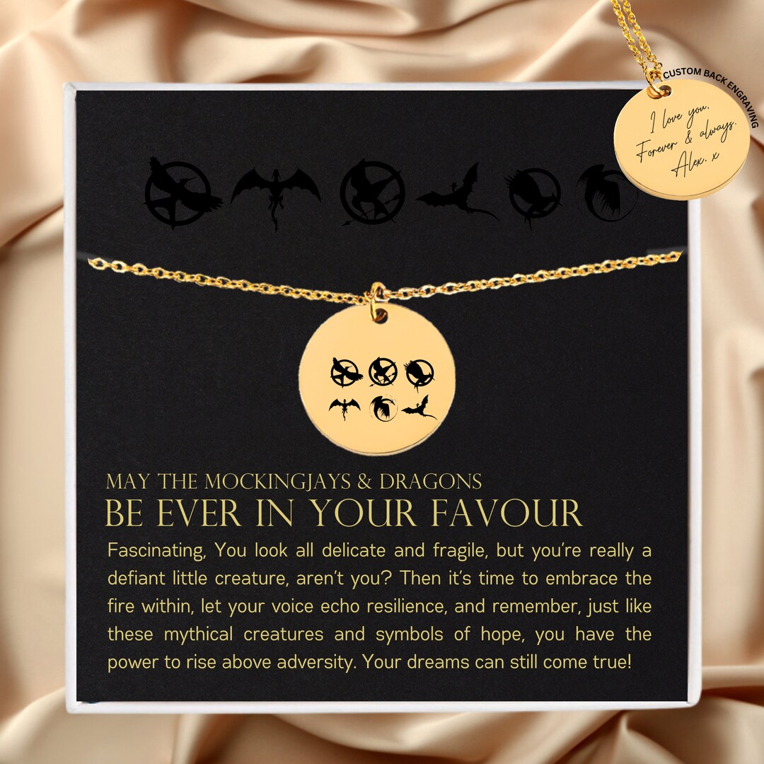 Mockingjay Dragon Personalized Mockingjay Dragon Charm Necklace Ever in Your Favour ...