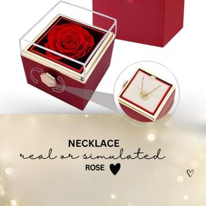 Verriegelung Herz Halskette Benutzerdefinierte Name Anhänger mit ewige Rose Box personalisierte kleine Halskette Schmuck Jahrestag Geschenk ewige Rose Box
