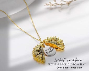 Sunflower Necklace SMALL Sunflower Jewelry Sunflower Pendant Gold 