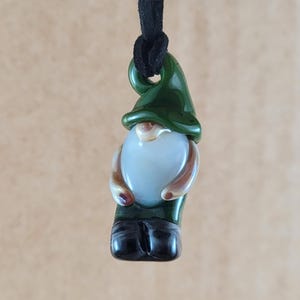Glass Gnome Necklace Pendant