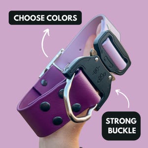 Biothane Dog Collar: 2-Color, Strong Tactical Buckle, Waterproof