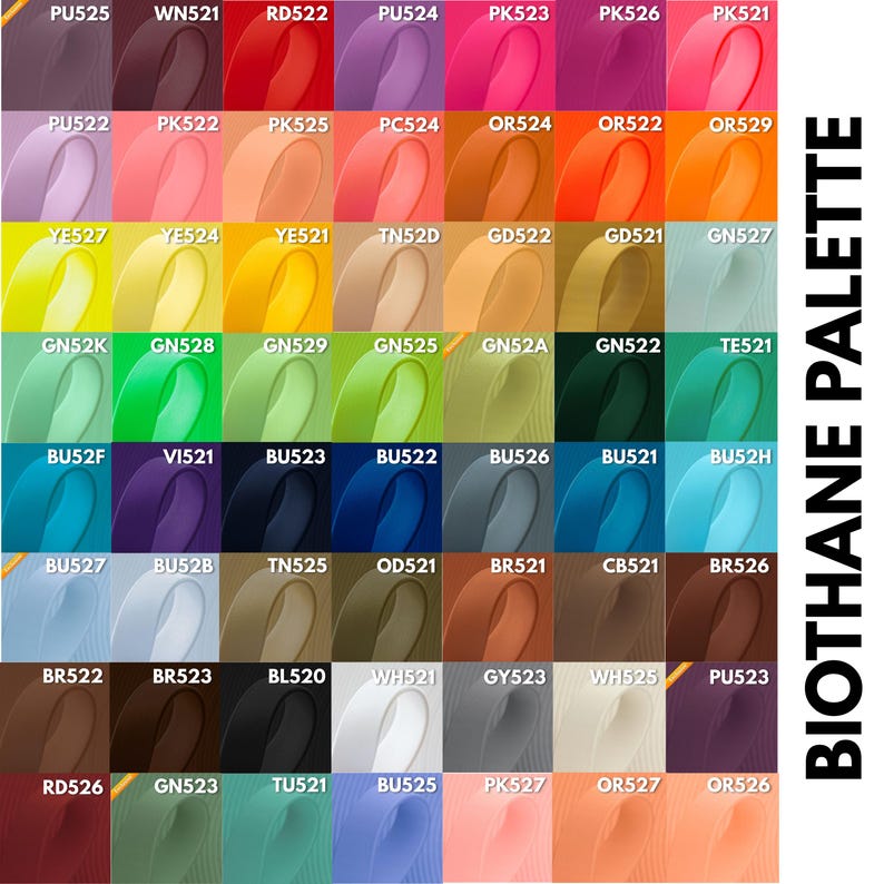 Biothane color palette