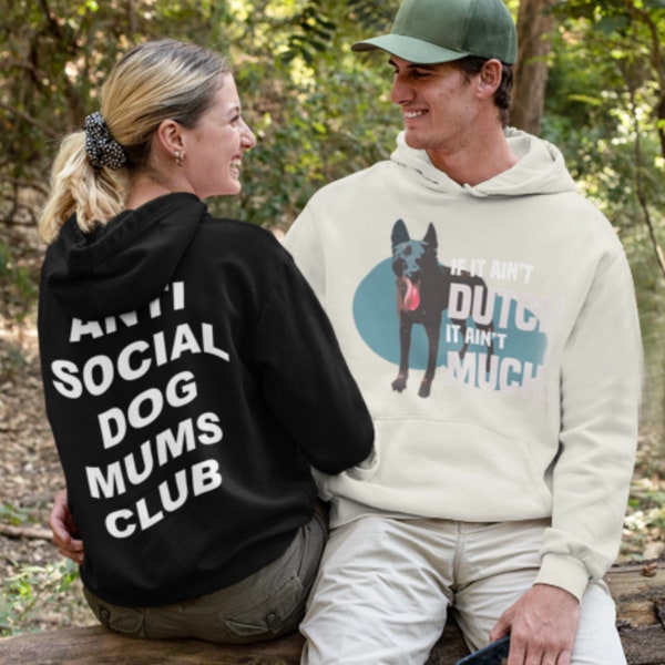 Unisex Hooded Sweatshirt Anti Social Dog Mum, Dog, Dog owner Hoodie, Dog Mum Hoodie, Animal Hoodie, Animal Lover, Cute Hoodie, Sweatshirt