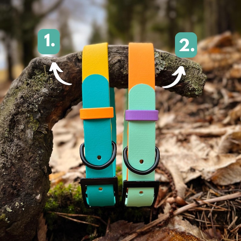Colorful & Custom Biothane Dog Collar – Designed for active dogs and trendy owners, this waterproof collar is adjustable, strong, and bursting with fun personality. Made from high-quality Biothane that resists odors, water, and dirt, it’s the perfect blend of cute and functional dog gear that’s easy to clean and built to last.