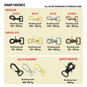 Snap Hook options for leashes