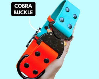 Coleira de Biothane para Cães Fortes com Fivela de Segurança Cobra PRO | Coleira Durável, Impermeável e Ajustável para Cães, Coleira Tática para Cães