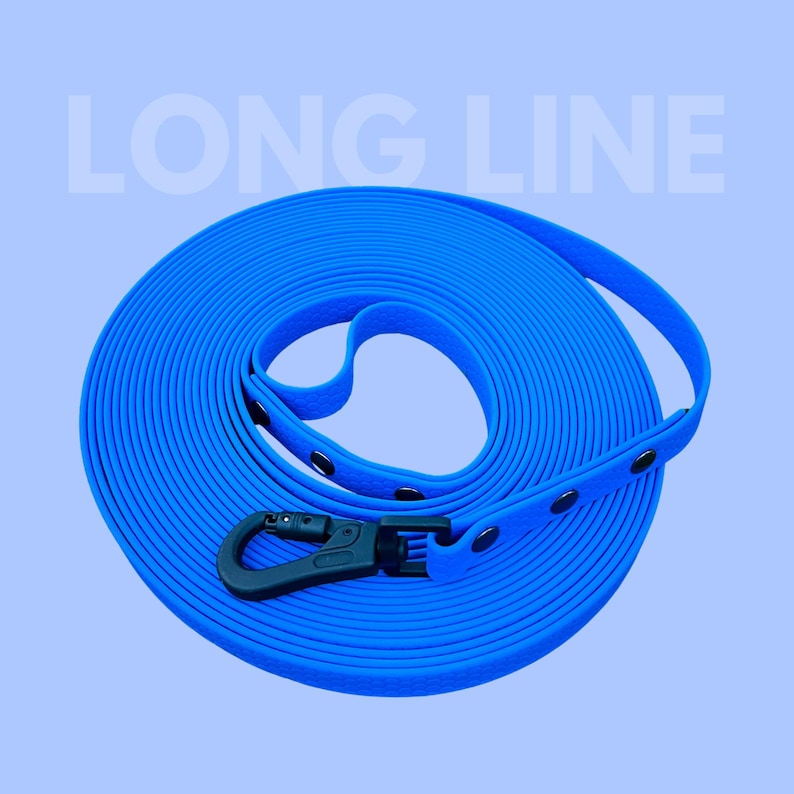 Custom Long Leash with Hexa Water-Resistant Webbing – This durable and waterproof tracking leash is engineered for training and long line control. Featuring a robust, adjustable design, this pet leash delivers superior strength and flexibility for active dogs. Ideal for outdoor adventures, off-leash exploration, and rigorous training sessions, it’s the perfect long line for owners seeking reliable, high-performance dog gear.