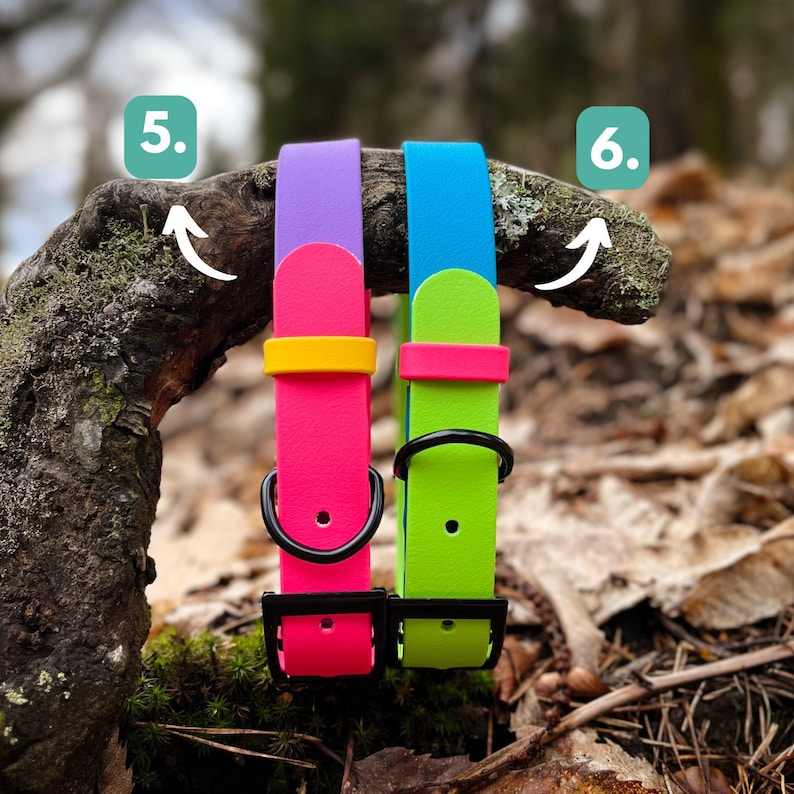 Custom Colorful Biothane Pet Collar – Made from waterproof, odor-resistant Biothane, this adjustable dog collar is both stylish and practical. Built for dogs who live to play, it’s easy to wipe clean and strong enough for daily use. Choose your favorite color and enjoy cute, durable dog gear that lasts.