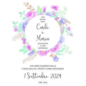 Partecipazione Matrimonio personalizzabile in forex