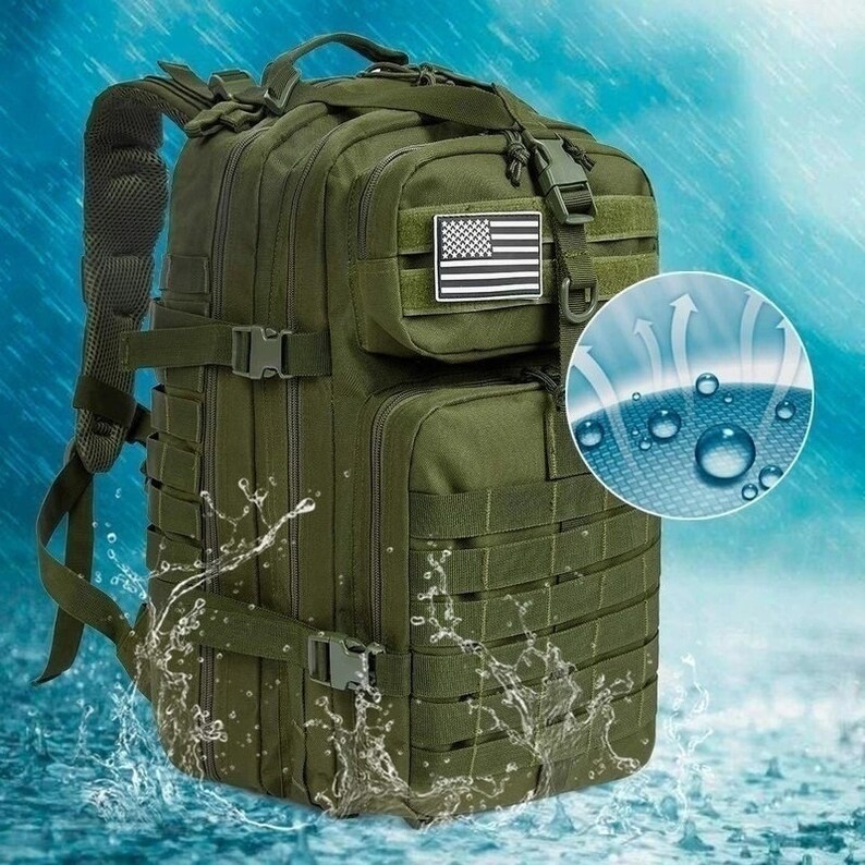 35L Waterproof Military Backpack Etsy