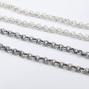 Rolo Chain Rolo Necklace 925 Sterling Silver 4.2mm