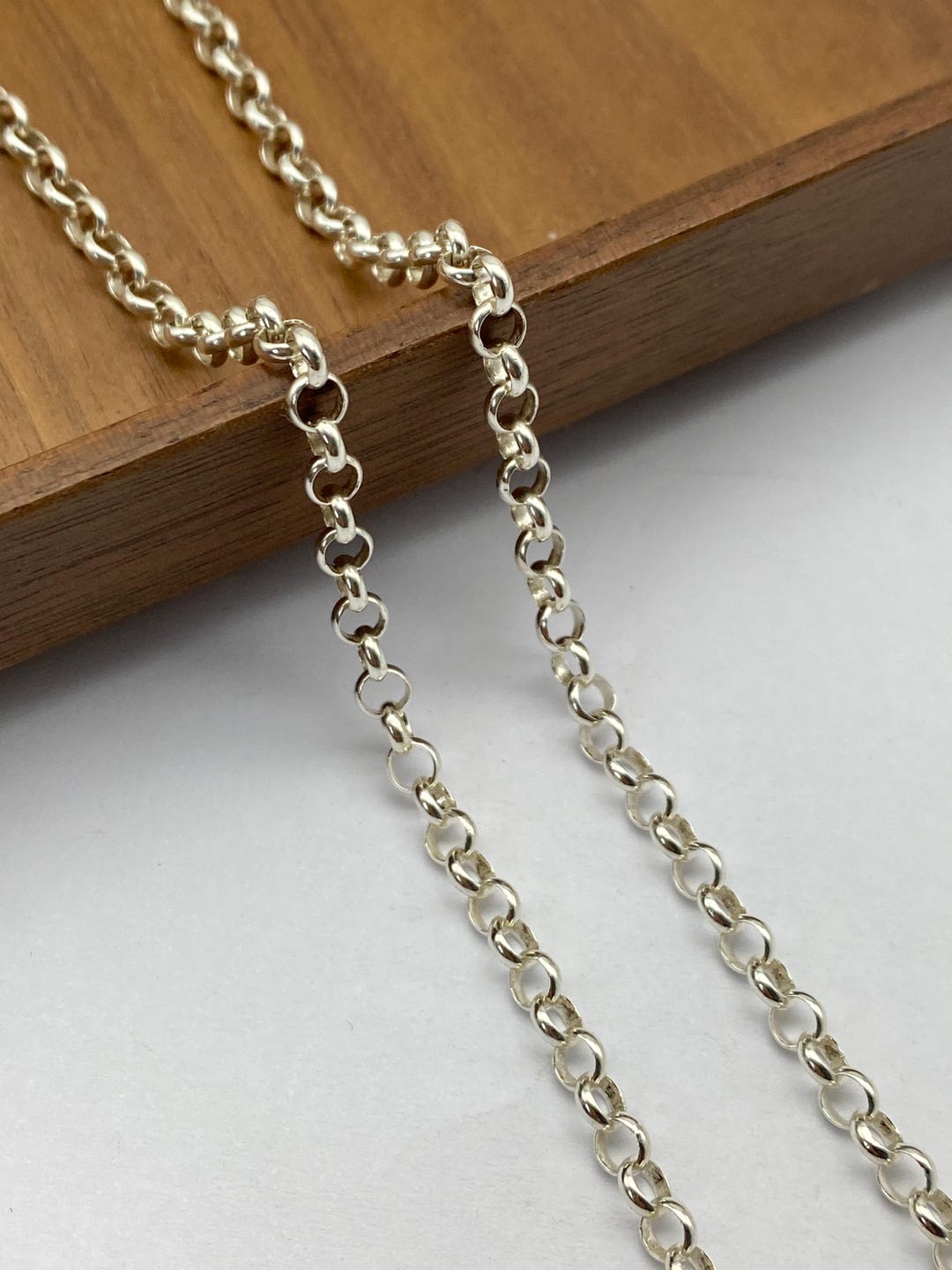 4mm Rolo Chain 4mm Rolo Chain Silver Necklace 925 Sterling Silver - Etsy