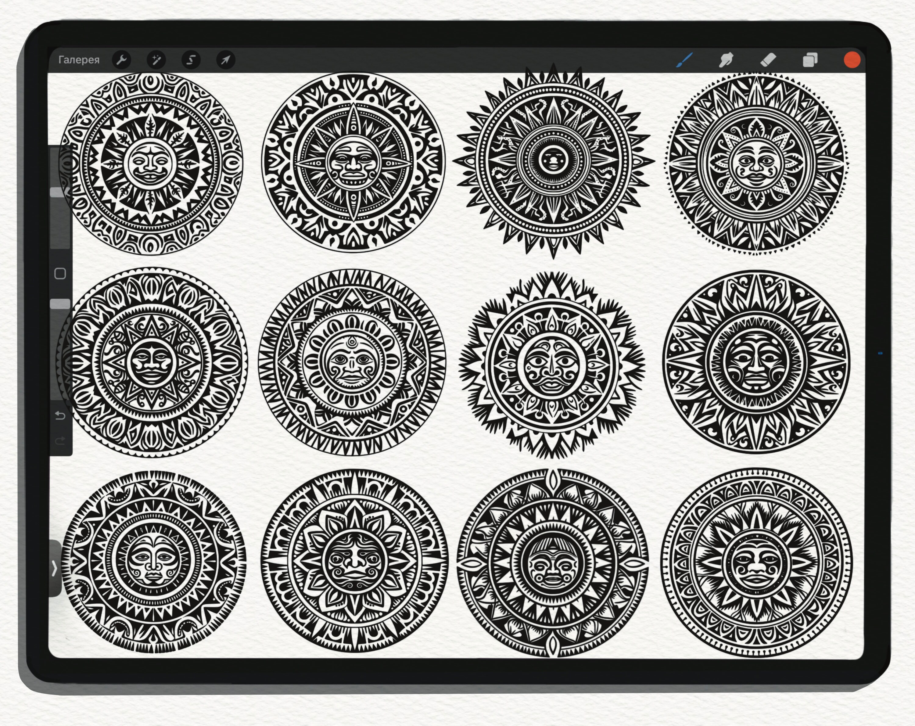 Ethnic Mandala Procreate Bundle: 340 Brushes and Stamps With Tribal ...