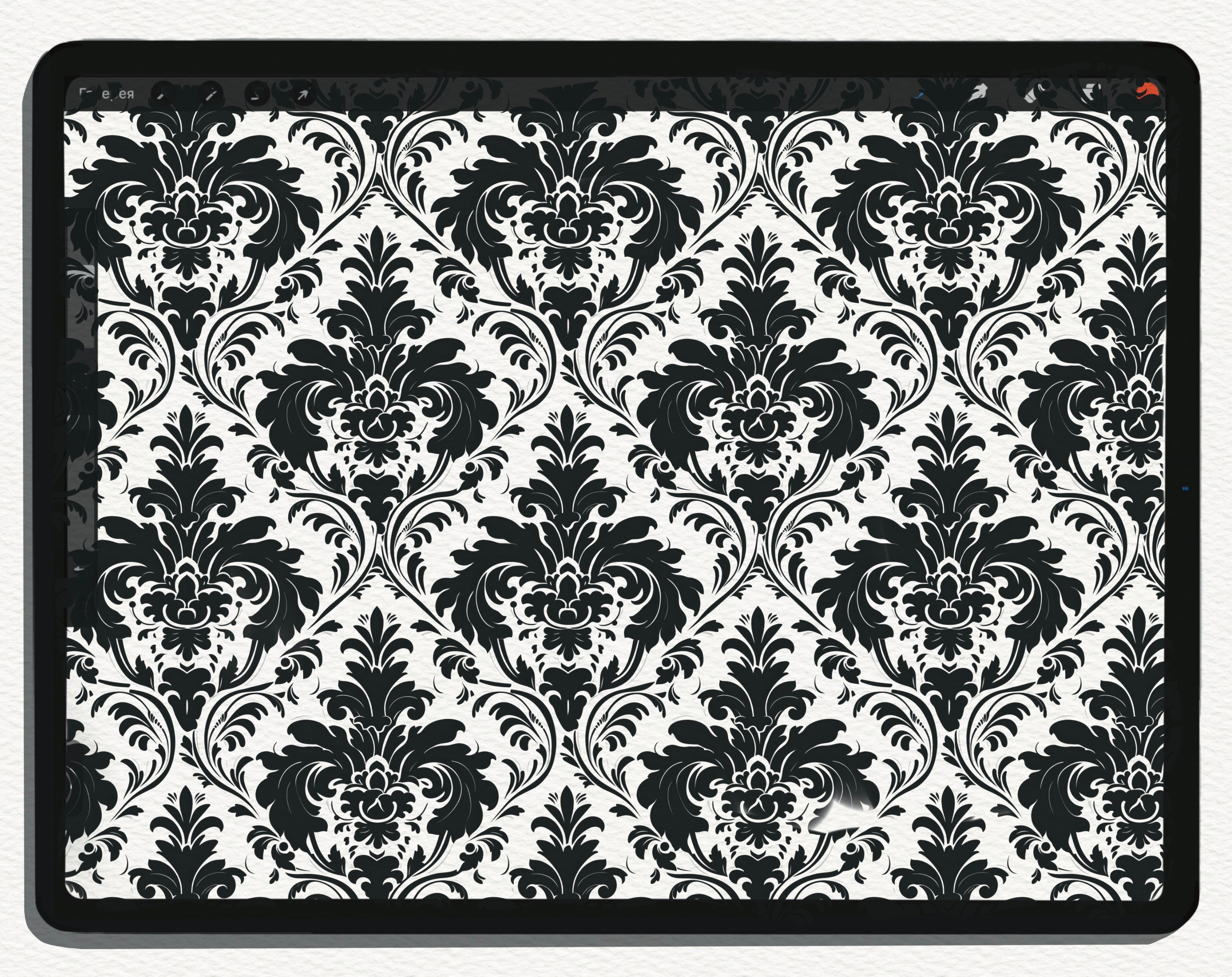 100 Damask Seamless Brushes Png-svg-pdf-eps Files / Procreate Brushes ...