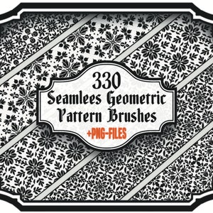 Vol.4 - Patterns Procreate Brushes: 340 Designs + PNG, SVG, eps, and PDF at 4267×4267 Pixels / Procreate Pattern / Sacred Geometry