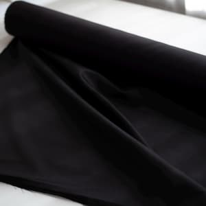 Cotton fabric for trench coats and jackets, sewing cotton trench coat, by fabric, cotton fabric, cotton twill, Black cotton