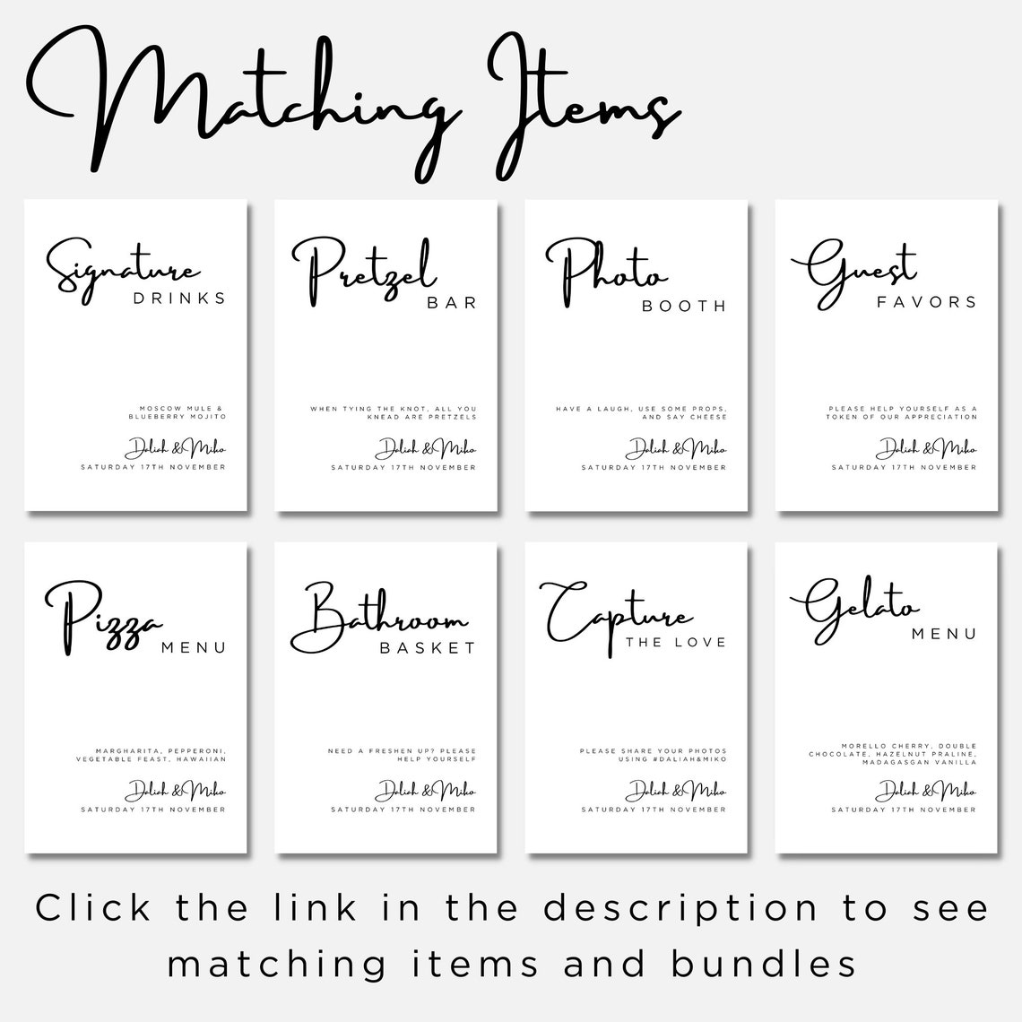 Wedding Bathroom Basket Template, Bathroom Basket Signage, Toiletries ...