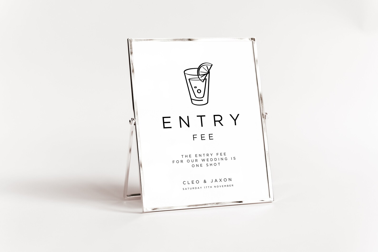 Entry Fee One Shot Sign Printable, Take A Shot and Take A Seat Sign ...