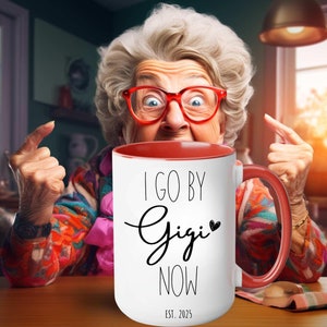 Custom Gigi Mug New Grandma Mug Est 2024 2025 Gift Personalized Name Future Gigi Pregnancy Announcement First Time Nana Mimi Cup Gifts