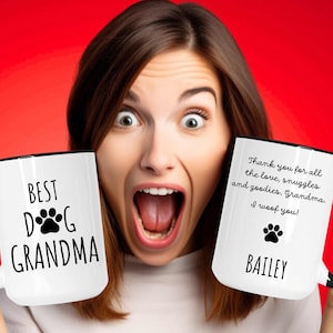Dog Grandma Gift Best Dog Grandma Mug Dog Grandma Gift Personalized Dog Grandma Cup Dog Grandparent, Dog Grandparent Mug, I Love My Granddog