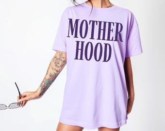 Mother Hood Shirt Trendy Mama Tshirt Comfort Colors Mom Life Tee Oversized Graphic Mom T-shirt Motherhood T Shirt Cool Mom Club Custom gift