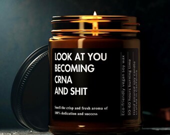 Becoming CRNA Soy Candle CRNA Candle CRNA Gift Custom crna Gifts crna week crna christmas cara nurse Crna appreciation Personalized Candle