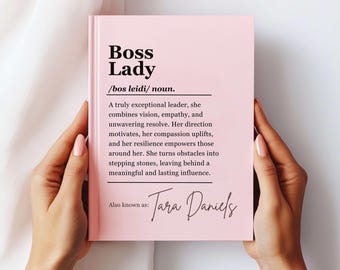 Diario personalizado para jefas. Regalo personalizado para jefas. Diario para jefas. Recuerdo de regalo para jefas. Regalo para jefas. Gerentes.
