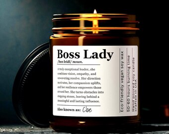 Personalized Boss Lady Candle Custom Gift for Boss female Boss Lady Journal Gift Keepsake for Boss Lady Boss Gift for Women Female Manager