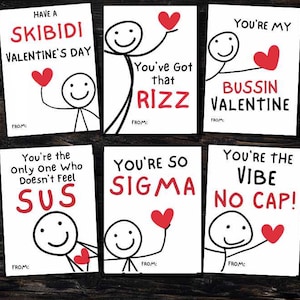 Slang Kinder Valentinstag Karten Lustige benutzerdefinierte druckbare Klassenzimmer Valentinstag Valentinstag Teenager Tween Schule Valentinstag lustige Valentinstag Karte