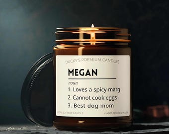 Name definition candle custom funny birthday gift Christmas best friend personalized gift personalized birthday gift for girlfriend