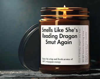Dragon Smut Bookish Candles Fantasy Book Lover Gift Box Bookish Merch Smutty Gifts Smells Like Candle Personalized Gift for Her