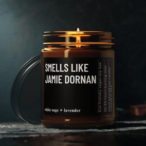 Smells Like Jamie Dornan Candle Custom Celebrity Inspired Gift for Super Fans Celebrity Crush Gift Fun Gift for Fan Hollywood Hottest Star