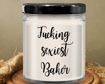 Baker candle, baker gifts, gift for bakers, patissier gift, baker, pastry chef gift, 1 year anniversary gift for boyfriend, long distance...
