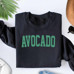 Avocado Crewneck sweatshirt Fun food gift College sweater Unisex Avocado Sweatshirt Gifts Crewneck Funny Sweater Shirt Jumper MenWomenHimHer