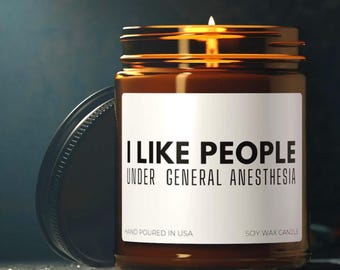 Anesthesia Gift Nurse Anesthetist Anesthesiologist Nurse Gift Nursing Student Funny Candle Funny Gifts Custom Graduation Gift Unique Gift