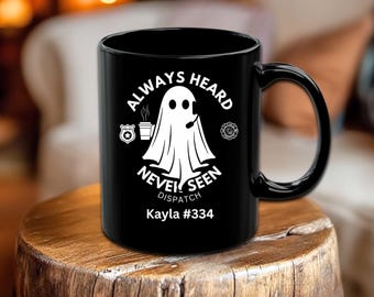Custom 911 dispatcher gifts 911 operator coffee mug 911 dispatcher ems gift 911 mug dispatcher Christmas gift Coworker gift ghost painting