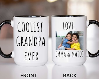 Grandpa Mug Grandpa Gift Photo Mug For Grandpa Coolest Grandpa Ever Grandpa Birthday Gift Grandpa Photo Cup Custom Picture Mug Grandpa Gift